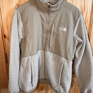 The North Face Beige zip front jacket Sz XL